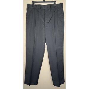NWT Vtg John Alexander Men's Dress Pants 36x32 Wool Blend Black Pleated USA‎